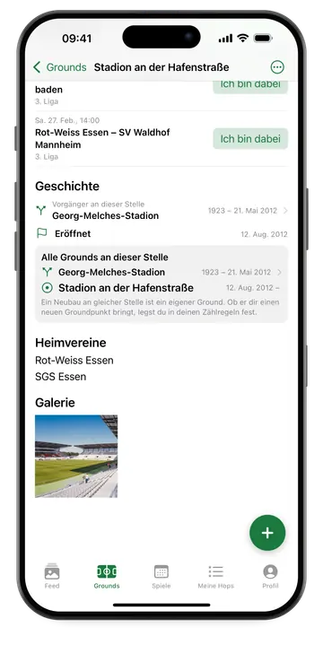 Geschichte eines Grounds: Vorgänger am selben Standort und Ereignisse